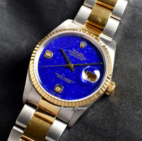 brown face rolex datejust|Rolex lapis lazuli dial.